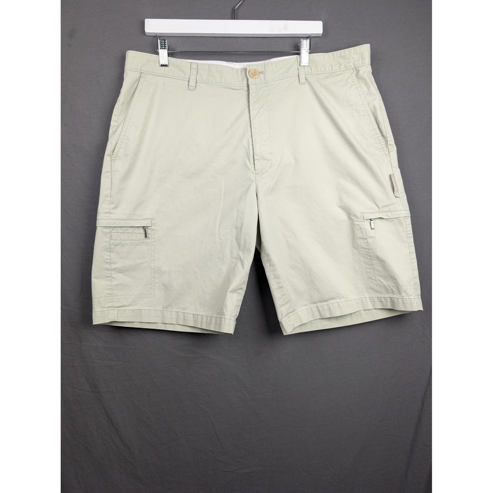 Greg Norman for Tasso Elba Five Iron Cargo Shorts Mens 38 Tan Beige Golf Cotton